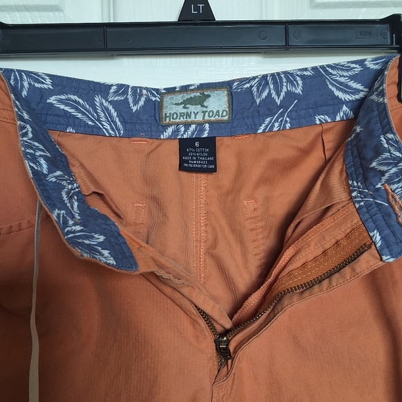 Horny Toad Size 6 Nylon Cotton Orange Cropped Hiking Gorpcore Cargo Pant Casual - Picture 8 of 10